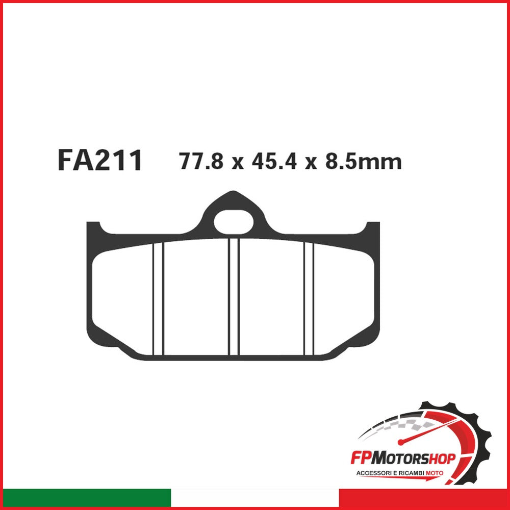 PASTIGLIE FRENO MOTO EBC FA211 PINZA BREMBO 4 PIST. PISTONCINI