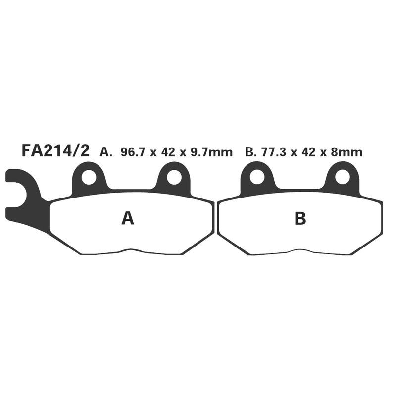 PASTIGLIE FRENO MOTO EBC FA214/2 TRIUMPH SPEED TRIPLE POST.