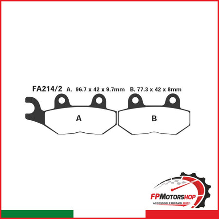 PASTIGLIE FRENO MOTO EBC FA214/2 TRIUMPH SPEED TRIPLE POST.