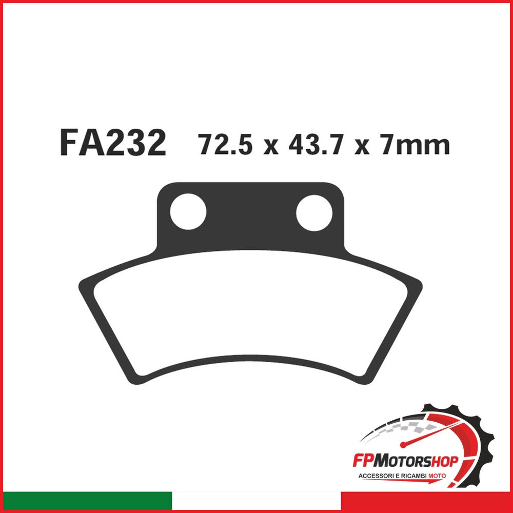 PASTIGLIE FRENO MOTO EBC FA232TT POLARIS POST. 89- POSTERIORE CFMOTO CF 500/625