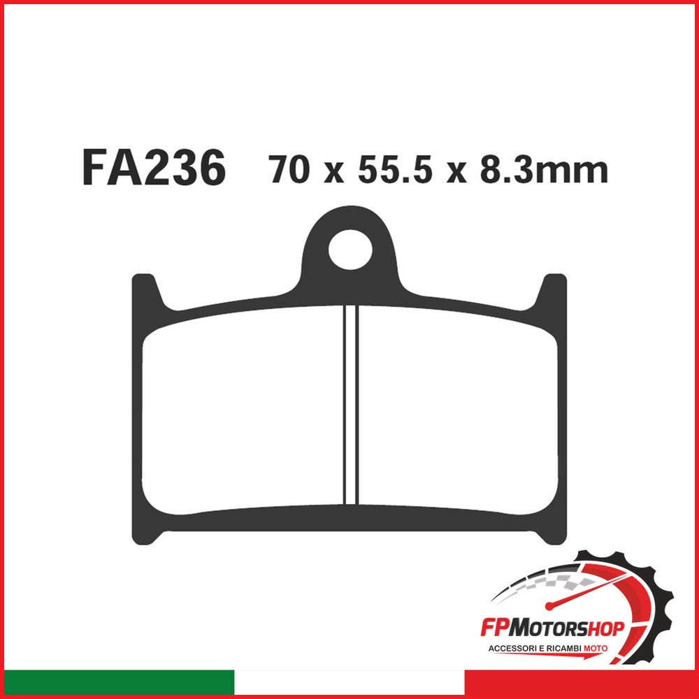 PASTIGLIE FRENO MOTO EBC FA236 TRIUMPH SPEED TRIPLE ANT. SUZUKI