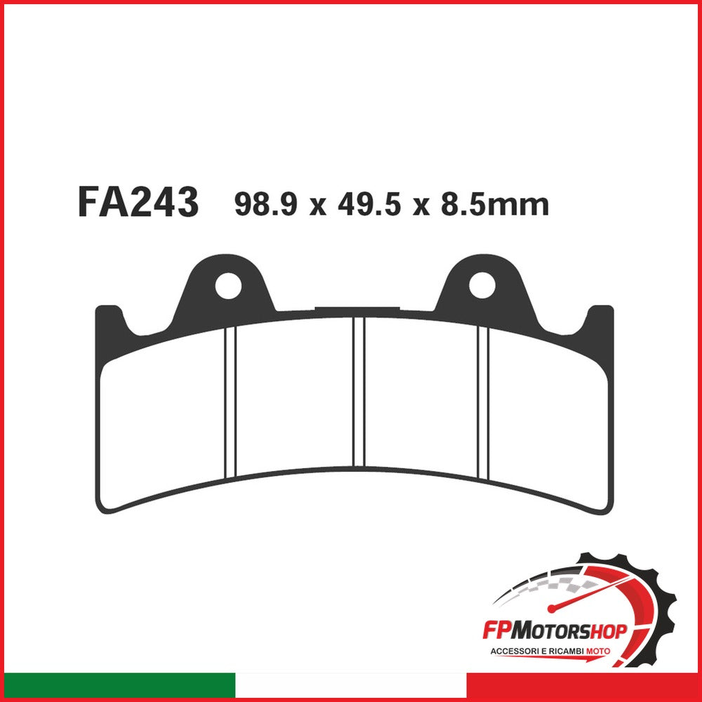 [R1224300] PASTIGLIE PINZA JAYBRAKE 6 PIST. FA243