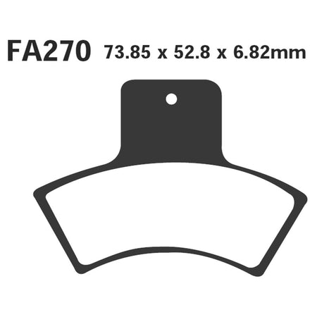 PASTIGLIE FRENO MOTO EBC FA270TT POLARIS 300 POST. POSTERIORE QUADZILLA CUV 4X4