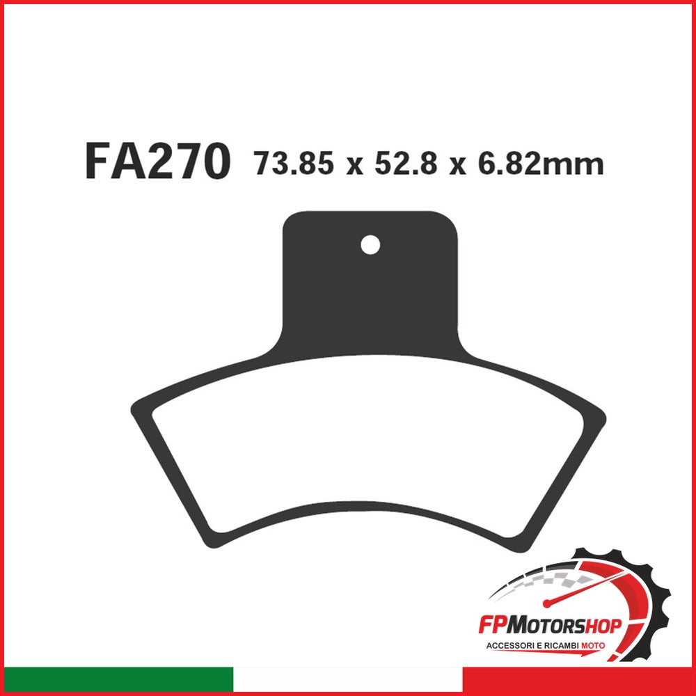 PASTIGLIE FRENO MOTO EBC FA270TT POLARIS 300 POST. POSTERIORE QUADZILLA CUV 4X4