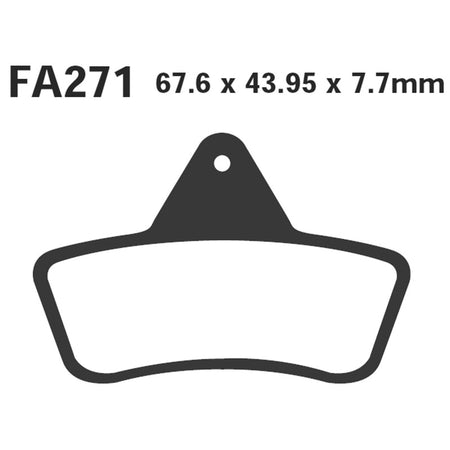 PASTIGLIE FRENO MOTO EBC FA271TT TT ARCTIC CAT QUAD 96 04 1996-2004