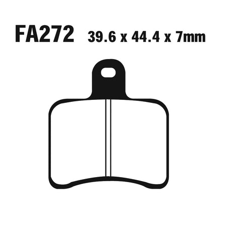 PASTIGLIE FRENO MOTO EBC FA272 LOCKHEED AP PINZE 2 PISTONI 1 PIN ANCHE