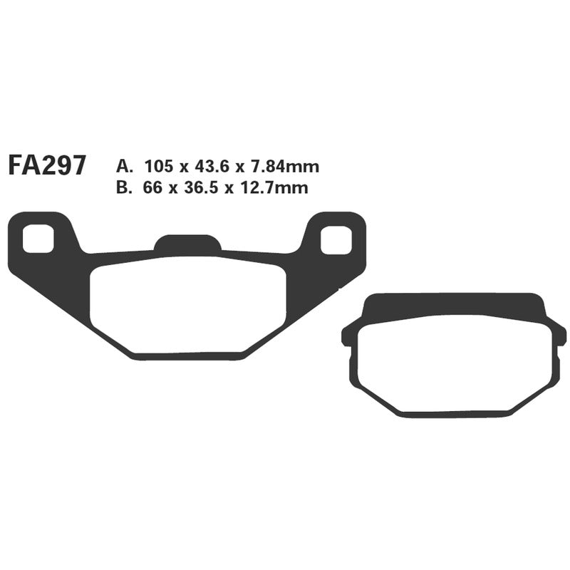 PASTIGLIE FRENO MOTO EBC FA297 SYM HUSKY 125 ANT.