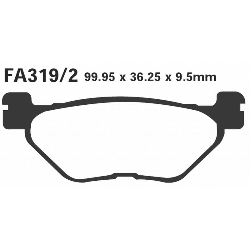 PASTIGLIE FRENO MOTO EBC FA319/2 YAMAHA TDM 900 POST.