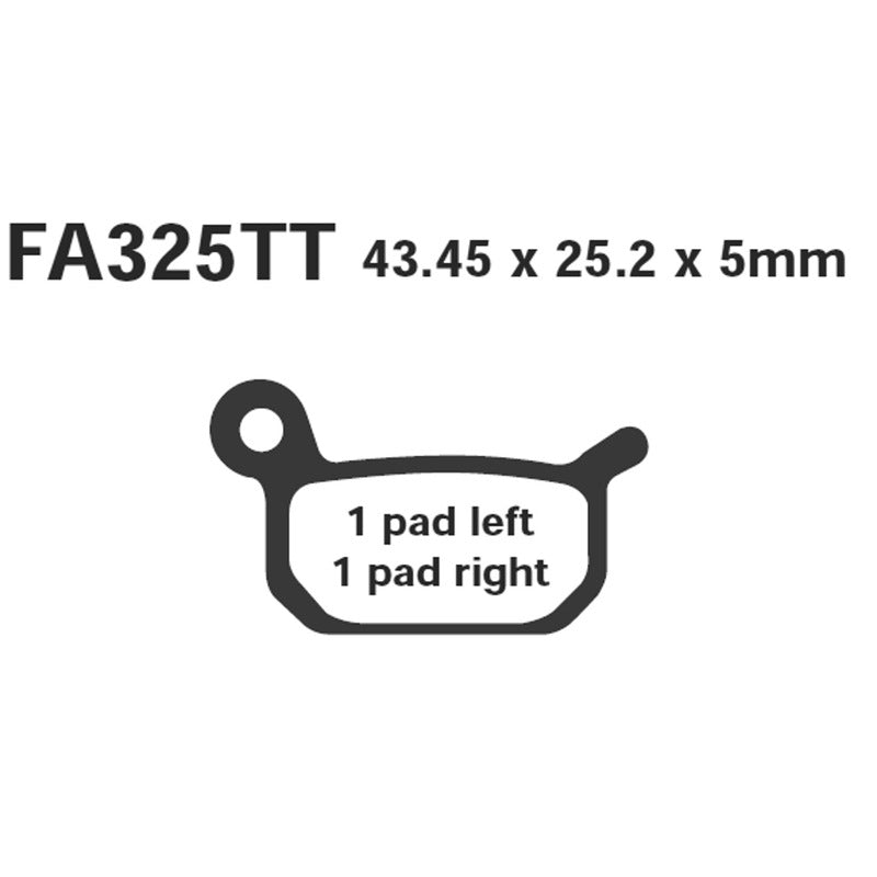 PASTIGLIE FRENO MOTO EBC FA325TT KTM-LEM-TOMOS KTM LEM TOMOS ORGANICA