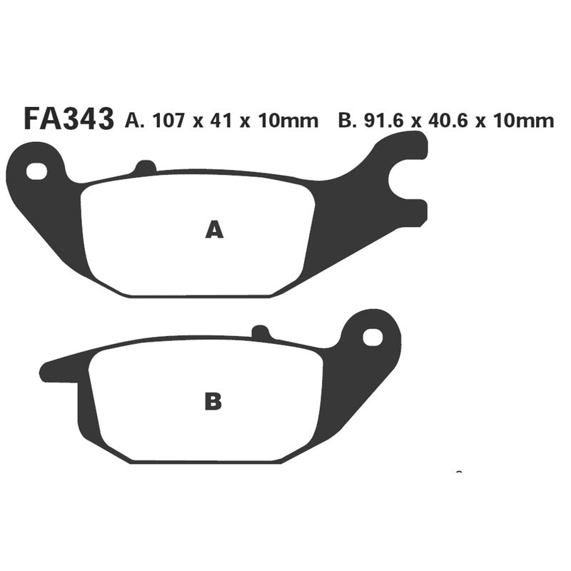 PASTIGLIE FRENO MOTO EBC FA343 HONDA XL125 VARADERO 01- DAL 2001