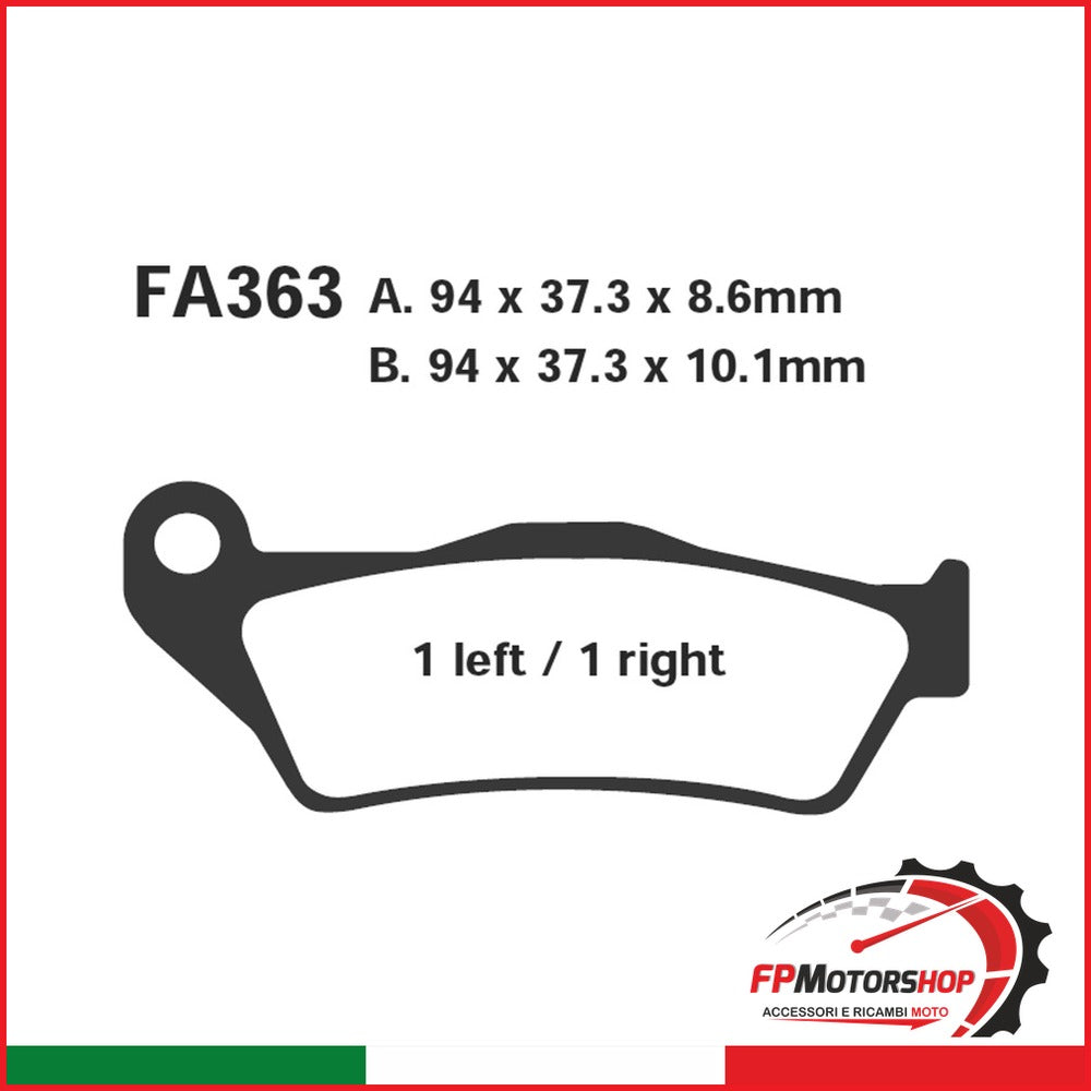 PASTIGLIE FRENO MOTO EBC FA363 BMW POST.