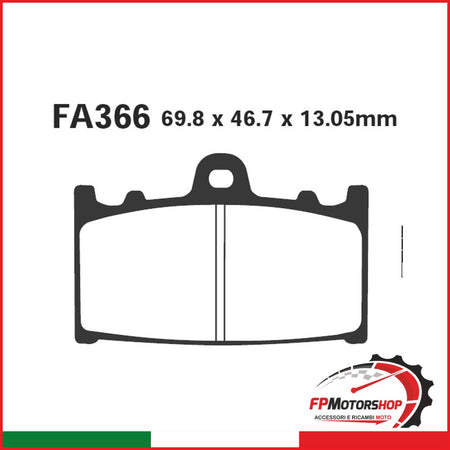 PASTIGLIE FRENO MOTO EBC FA366TT SUZUKI VL 1500 INTR. POST. INTRUDER 02 03