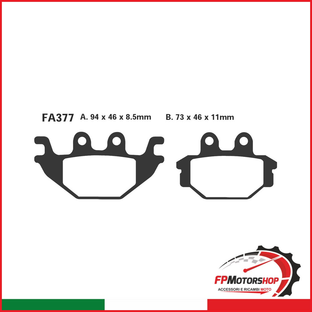 PASTIGLIE FRENO MOTO EBC FA377 YAMAHA MT-125 KYMCO MXU 300 2014-2021 SYM