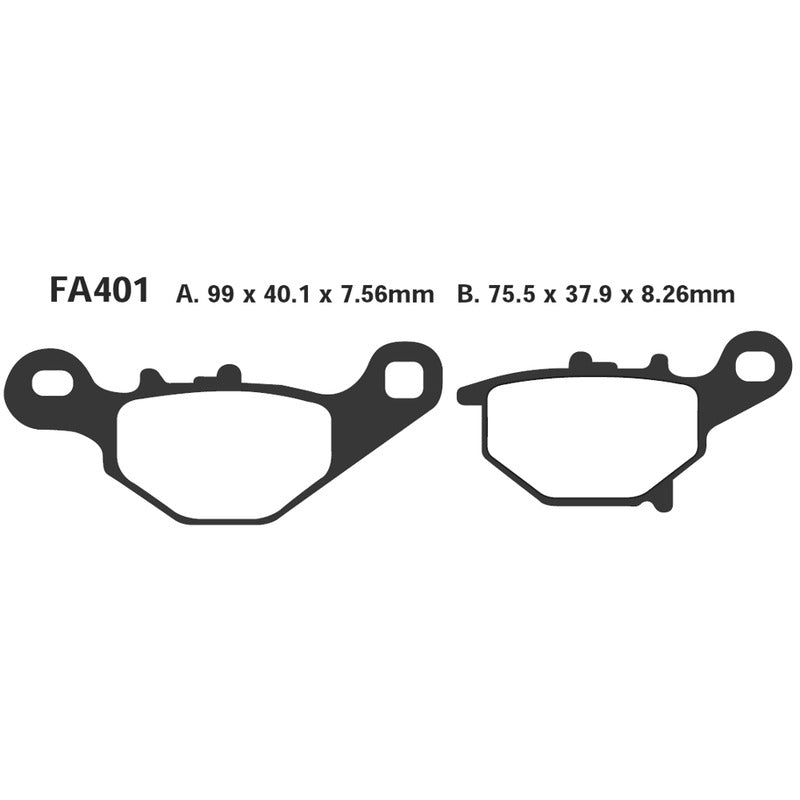 PASTIGLIE FRENO MOTO EBC FA401TT SUZUKI RM85 POST. 2005-2007