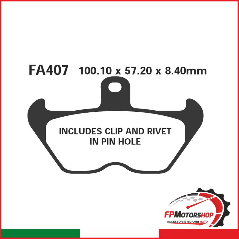 PASTIGLIE FRENO MOTO EBC FA407 BMW SERIE K-R ANT. CON PIASTRINE 1100-1200