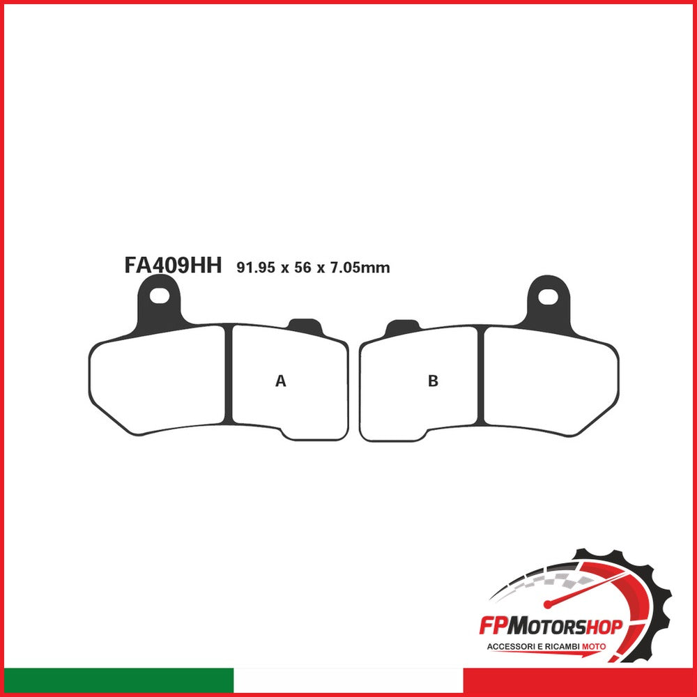 PASTIGLIE FRENO MOTO EBC FA409 H.D. VRSCR STREET ROD 06- ANT. DAL 2006 HARLEY