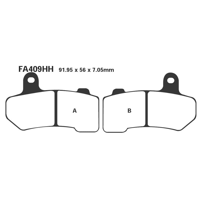 PASTIGLIE FRENO MOTO EBC FA409 H.D. VRSCR STREET ROD 06- ANT. DAL 2006 HARLEY