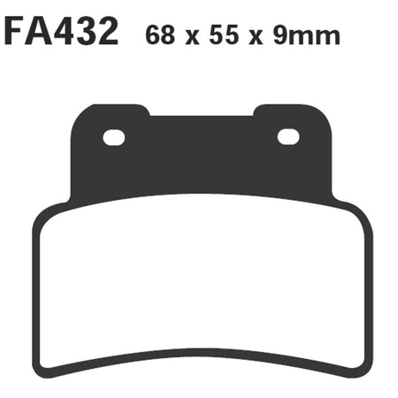 PASTIGLIE FRENO MOTO EBC FA432 APRILIA RS125-SL750- MANA 850 ANT. YAMAHA