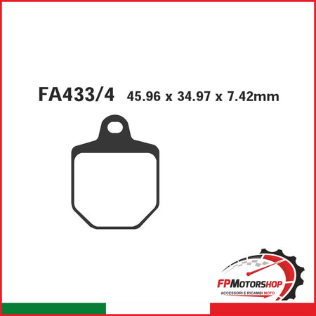 SET PAST.KTM SMR450/560 ANT. KTM EBC FA433/4 ANTERIORE ORGANICA