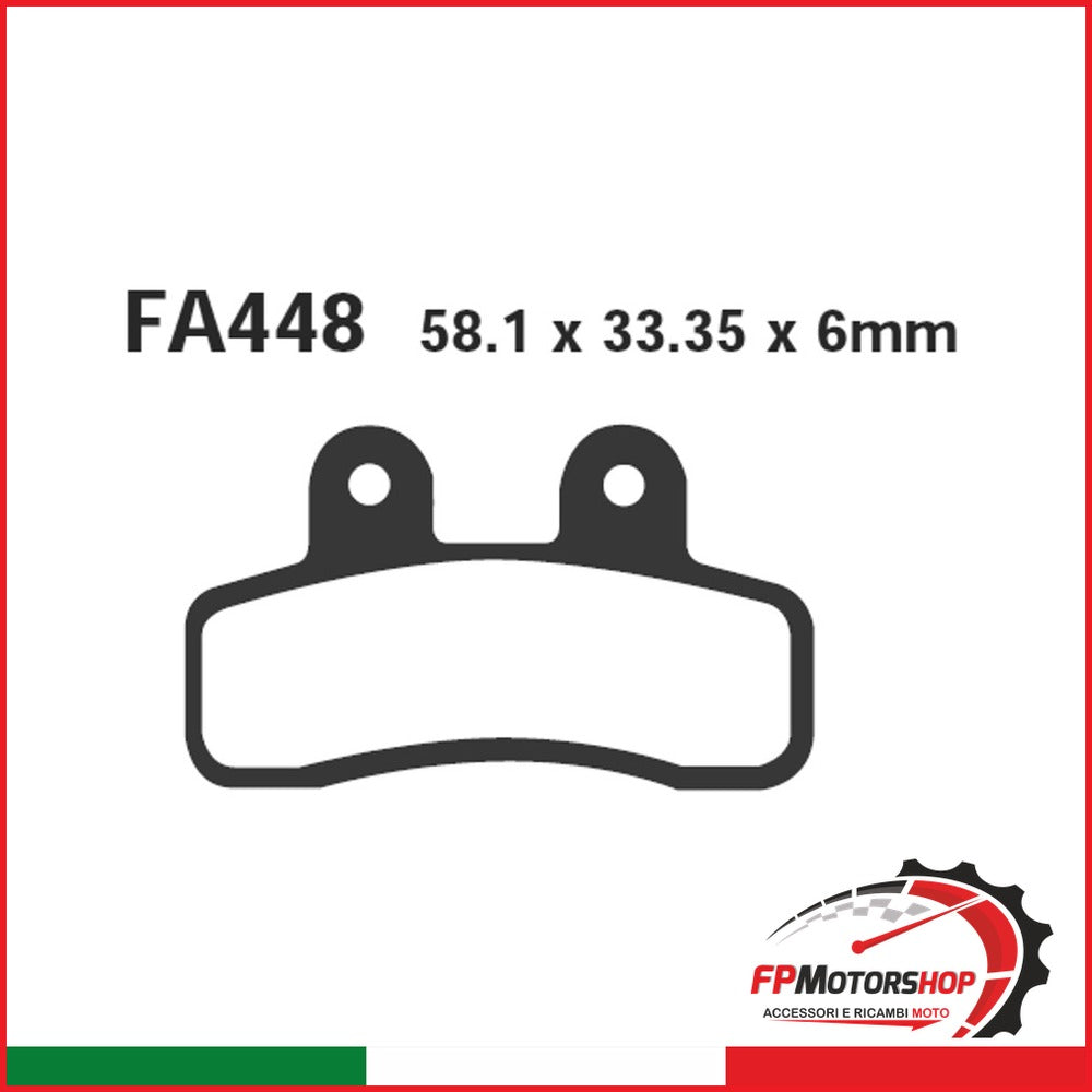 PASTIGLIE FRENO MOTO EBC FA448 ITALJET PIT JET 125 4T 07- ANT./POST.