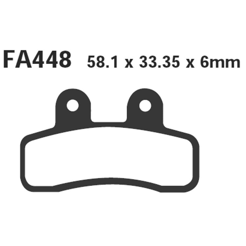 PASTIGLIE FRENO MOTO EBC FA448 ITALJET PIT JET 125 4T 07- ANT./POST.