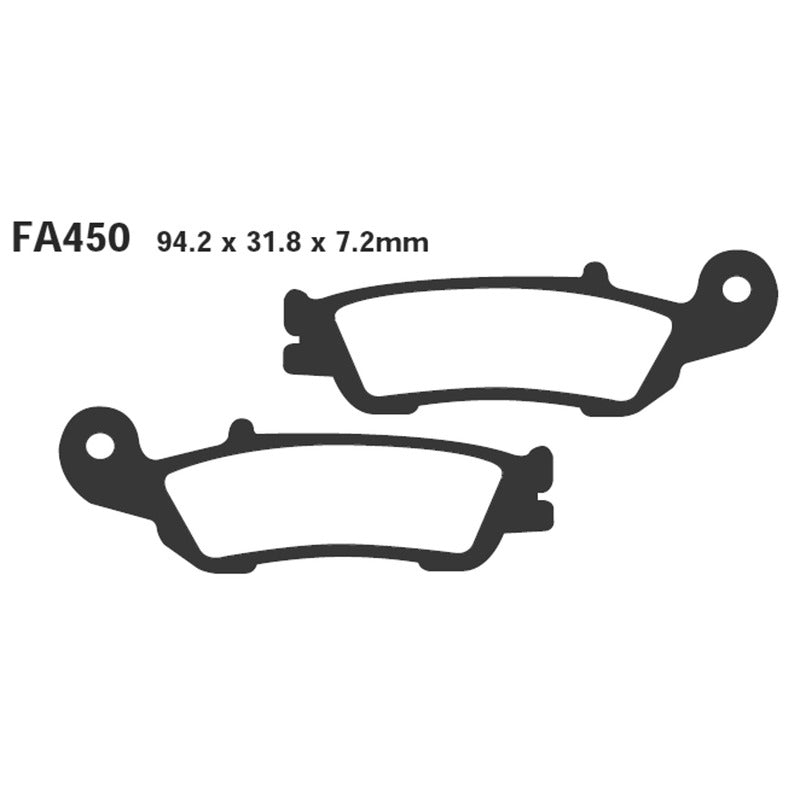 PASTIGLIE FRENO MOTO EBC FA450TT YAMAHA YZ250 07-ANT.