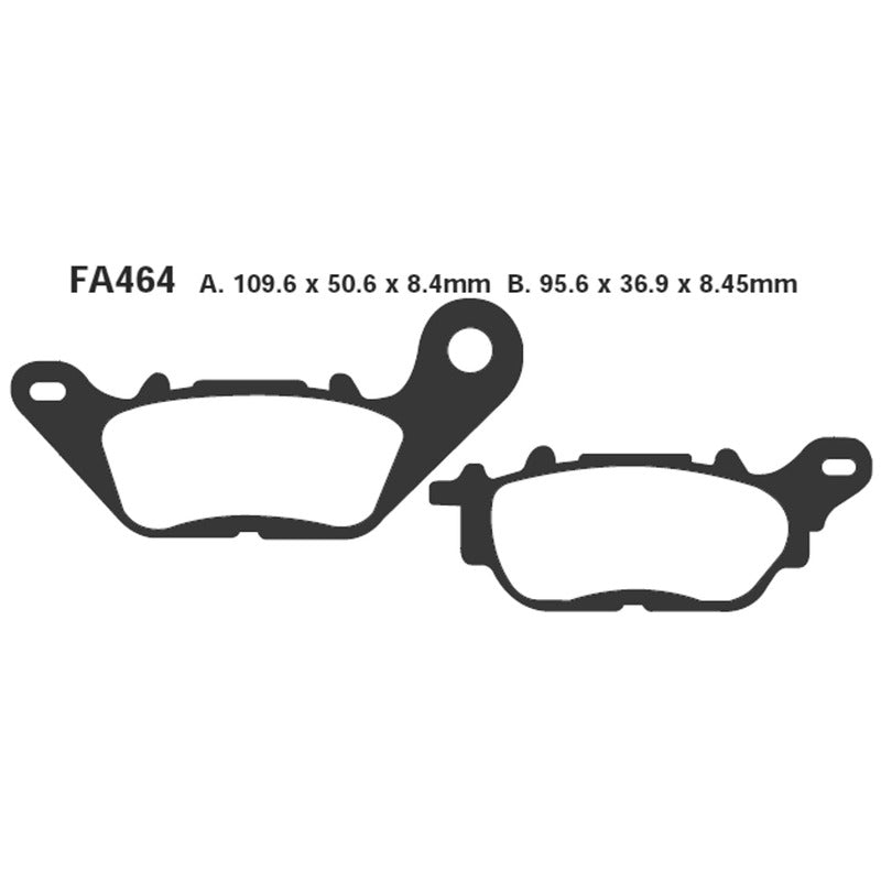 PASTIGLIE FRENO MOTO EBC FA464 YAMAHA YBR 125 07- ANT VITY 08- DAL 2007