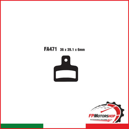 PASTIGLIE FRENO MOTO EBC FA471 SCORPA 125/250/280 03- POST. POSTERIORE SR