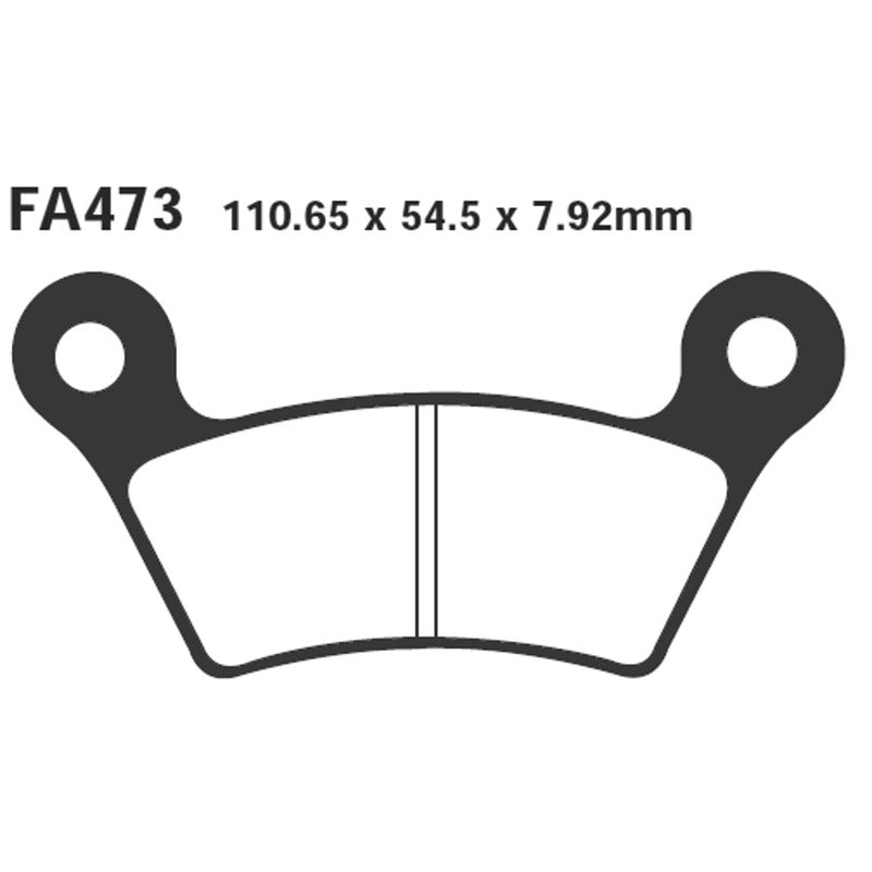PASTIGLIE FRENO MOTO EBC FA473 CAN-AM SPYDER SM5 POST. 08 09 POSTERIORE