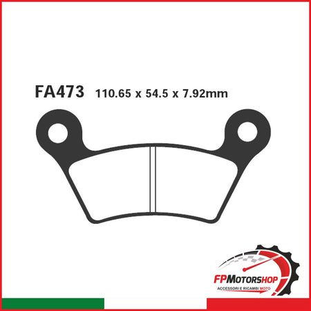 PASTIGLIE FRENO MOTO EBC FA473 CAN-AM SPYDER SM5 POST. 08 09 POSTERIORE