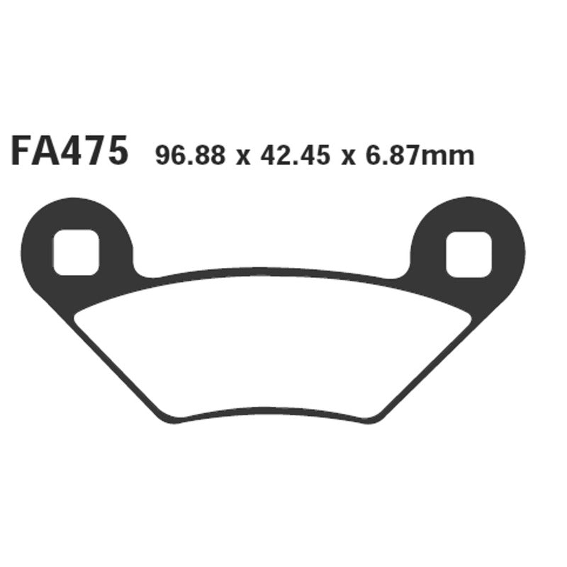PASTIGLIE FRENO MOTO EBC FA475TT POLARIS 500 XP 09- ANT./POST. QUAD
