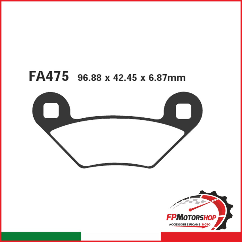 PASTIGLIE FRENO MOTO EBC FA475TT POLARIS 500 XP 09- ANT./POST. QUAD