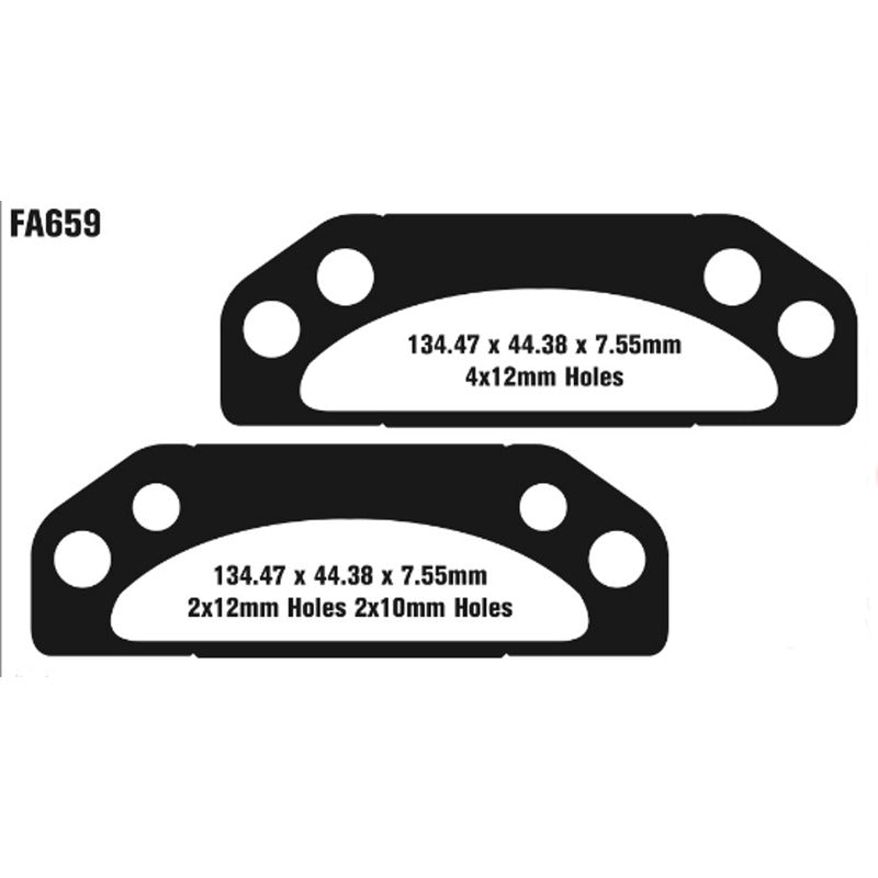 PASTIGLIE FRENO MOTO EBC FA659TT TT POLARIS RANGER 05 -16 QUAD 2005-2016