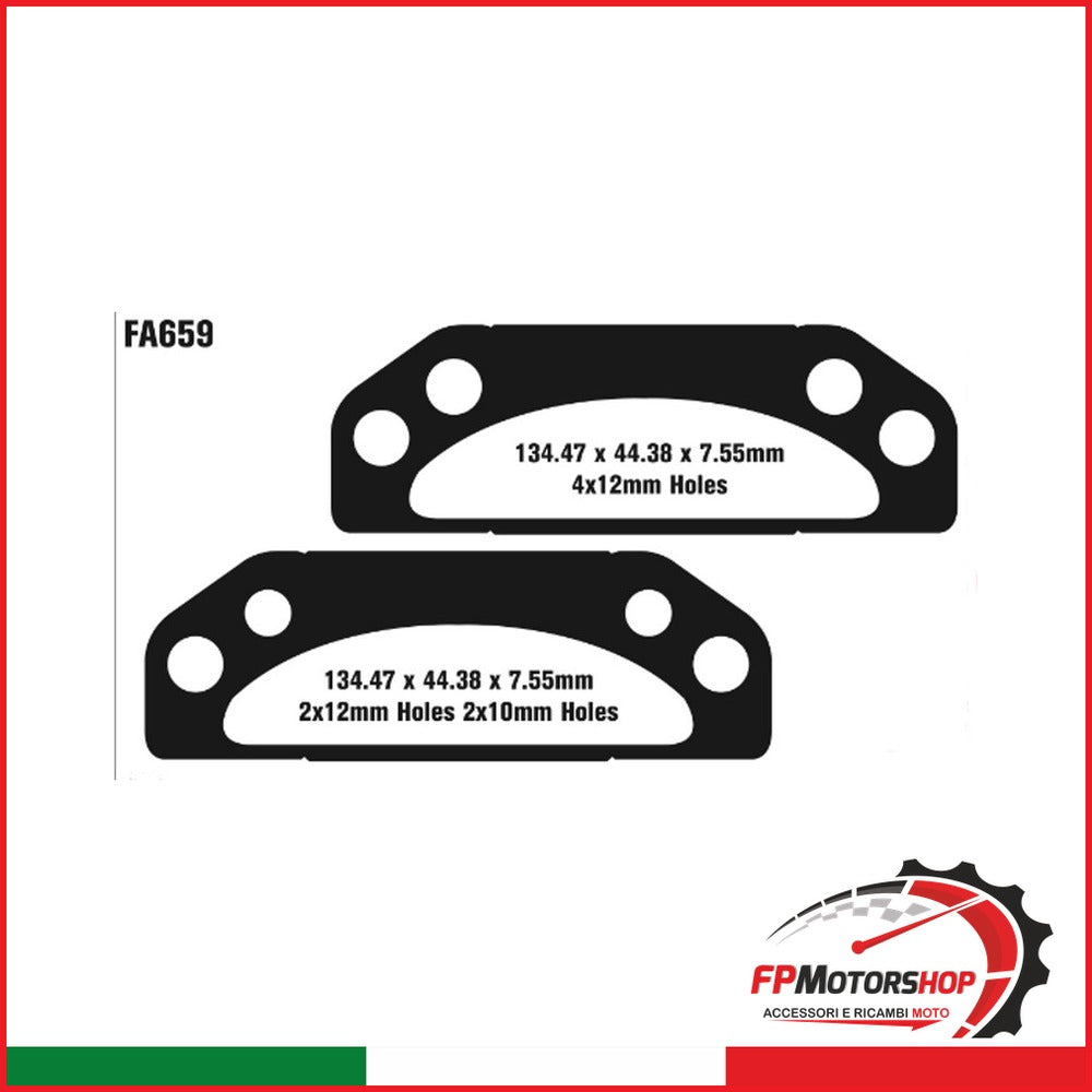 PASTIGLIE FRENO MOTO EBC FA659TT TT POLARIS RANGER 05 -16 QUAD 2005-2016