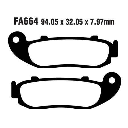 PASTIGLIE FRENO MOTO EBC FA664 FA SWM SILVER VASE 18- ANT. DAL 2018 FANTIC MOTOR