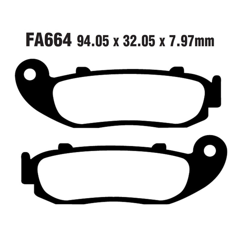PASTIGLIE FRENO MOTO EBC FA664 FA SWM SILVER VASE 18- ANT. DAL 2018 FANTIC MOTOR