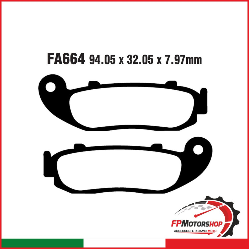 PASTIGLIE FRENO MOTO EBC FA664 FA SWM SILVER VASE 18- ANT. DAL 2018 FANTIC MOTOR