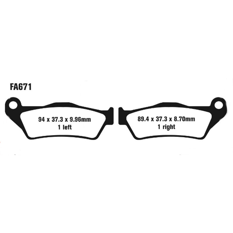 PASTIGLIE FRENO MOTO EBC FA671 BMW K1200 K1300 POST. 07 10 09 15 POSTERIORE