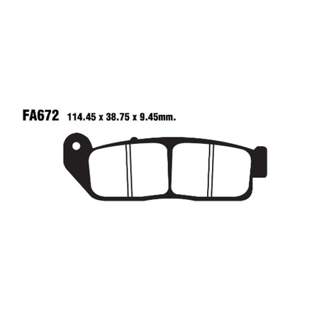 PASTIGLIE FRENO MOTO EBC FA672 INDIAN SCOUT 15- ANT ANTERIORE DAL 2015