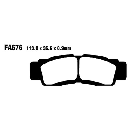 PASTIGLIE FRENO MOTO EBC FA676TT YAMAHA YXE 1000 16- ANT. QUAD ANTERIORE YXR DAL