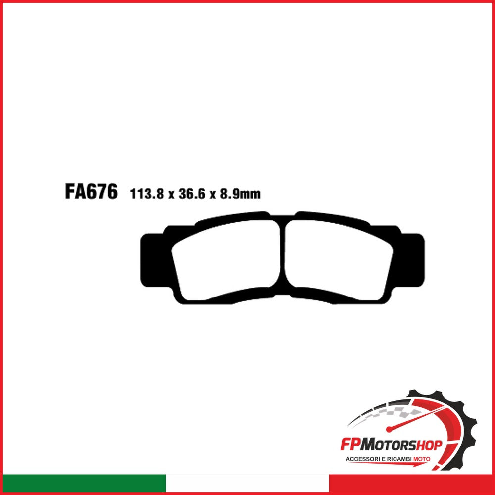 PASTIGLIE FRENO MOTO EBC FA676TT YAMAHA YXE 1000 16- ANT. QUAD ANTERIORE YXR DAL