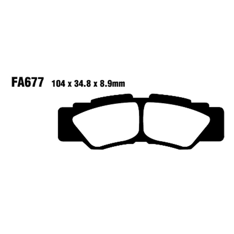 PASTIGLIE FRENO MOTO EBC FA677TT YAMAHA YXE 1000 16- POST. QUAD POSTERIORE YXR