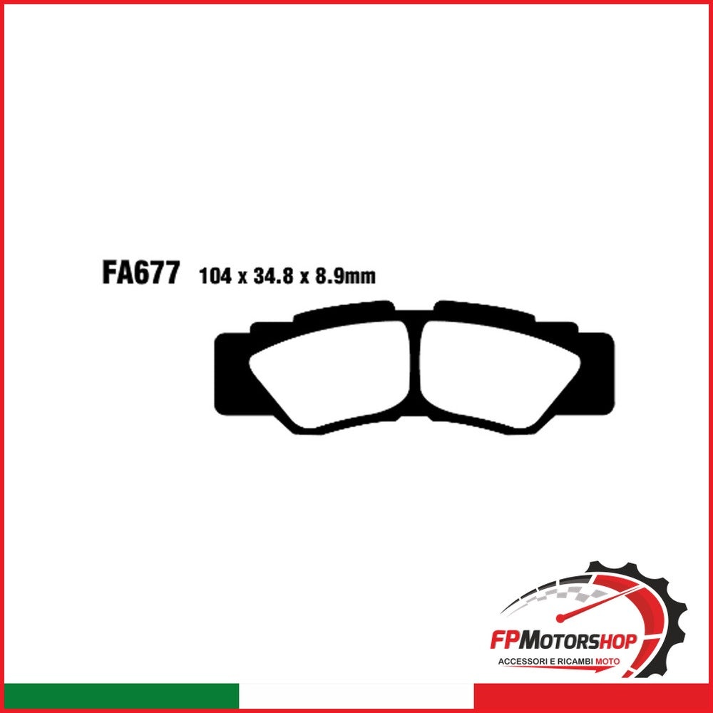 PASTIGLIE FRENO MOTO EBC FA677TT YAMAHA YXE 1000 16- POST. QUAD POSTERIORE YXR