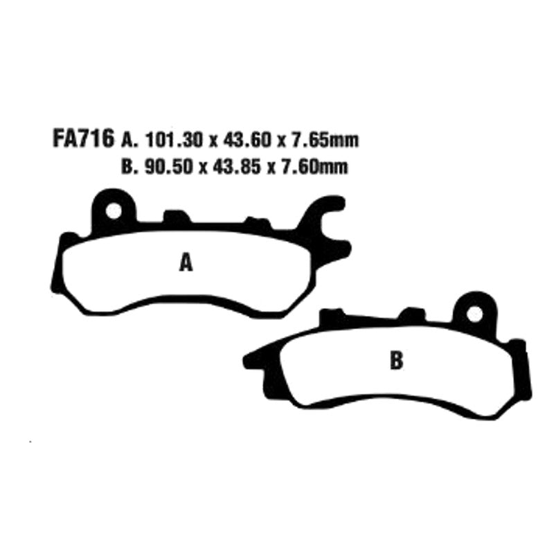 PASTIGLIE FRENO MOTO EBC FA716 HONDA CB125F ANT. 17 18 ANTERIORE 2017-2018