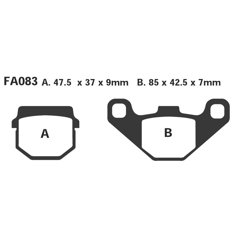 PASTIGLIE FRENO MOTO EBC FA083R R KAWA KX-KMX APRILIA SUZUKI