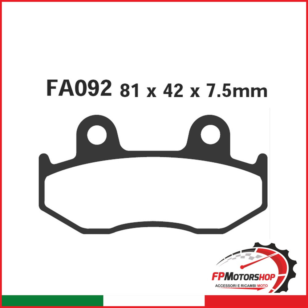 PASTIGLIE FRENO MOTO EBC FA092R R HONDA XR 600 1985-1987
