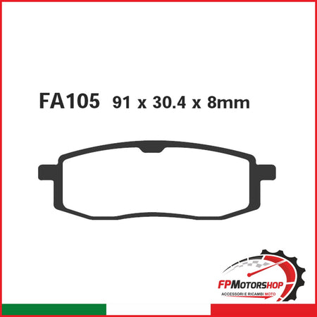 [R1410500] PASTIGLIE R YAMAHA TT600 -92 FA105R