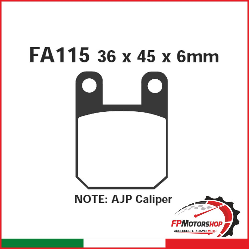 PASTIGLIE FRENO MOTO EBC FA115R R YAMAHA-RIEJU APRILIA GILERA BETA MALAGUTI