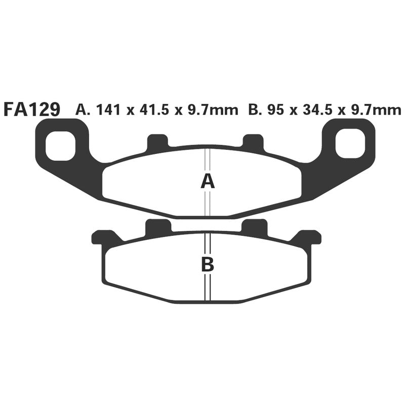 PASTIGLIE FRENO MOTO EBC FA129R R KAWASAKI KLR 650 ANT. 1987-1989 SUZUKI