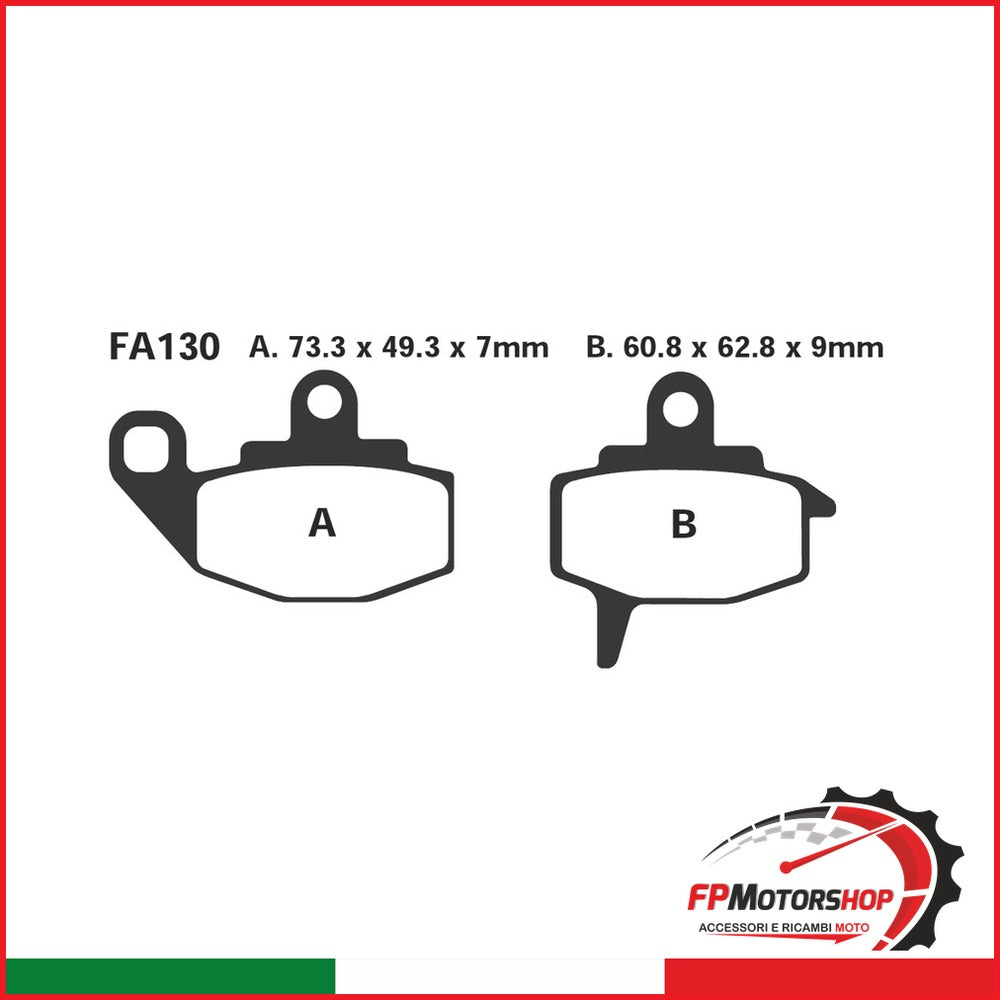PASTIGLIE FRENO MOTO EBC FA130R R KAWA KLR650 ANT. 1987-1989 KAWASAKI